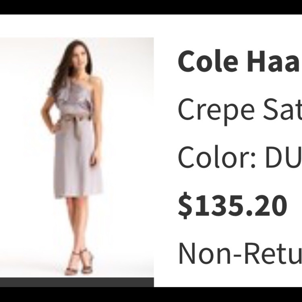 Cole Haan gorgeous after 5 dress in silver